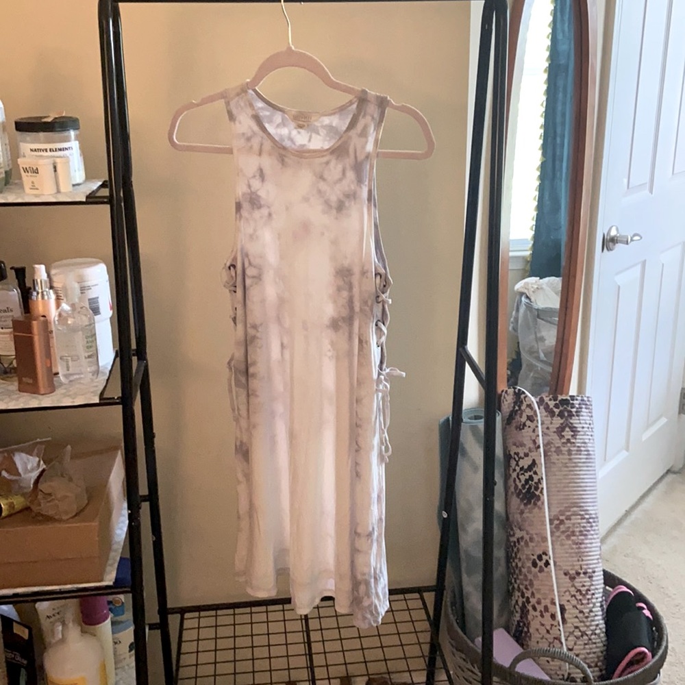 tie dye dress with tie sides